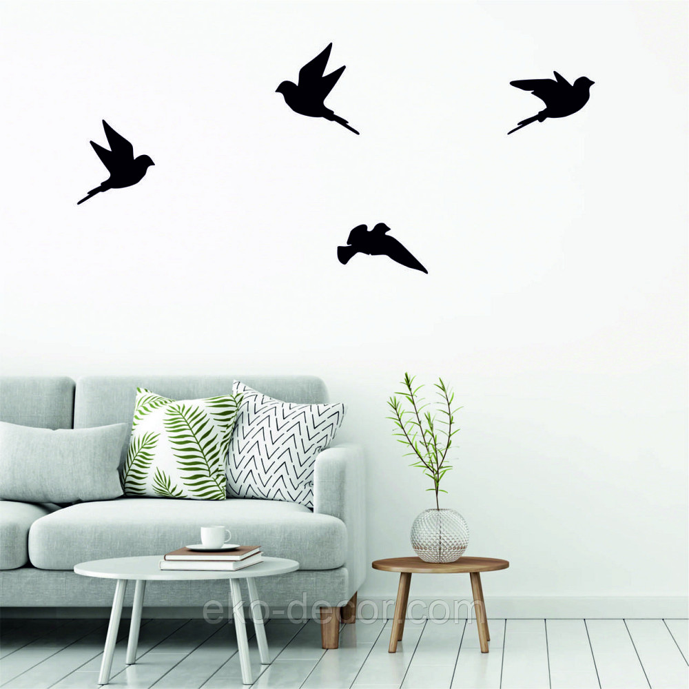 Декоративне настінне Панно «Пташка» Декор на стіну(ціна за 1шт) 30*21 см, Чорний Київ - фото 8