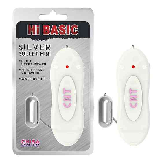 Вибропуля на пульте управления Chisa Hi-Basic Silver Bullet Mini, серебристая Sex Aura Киев