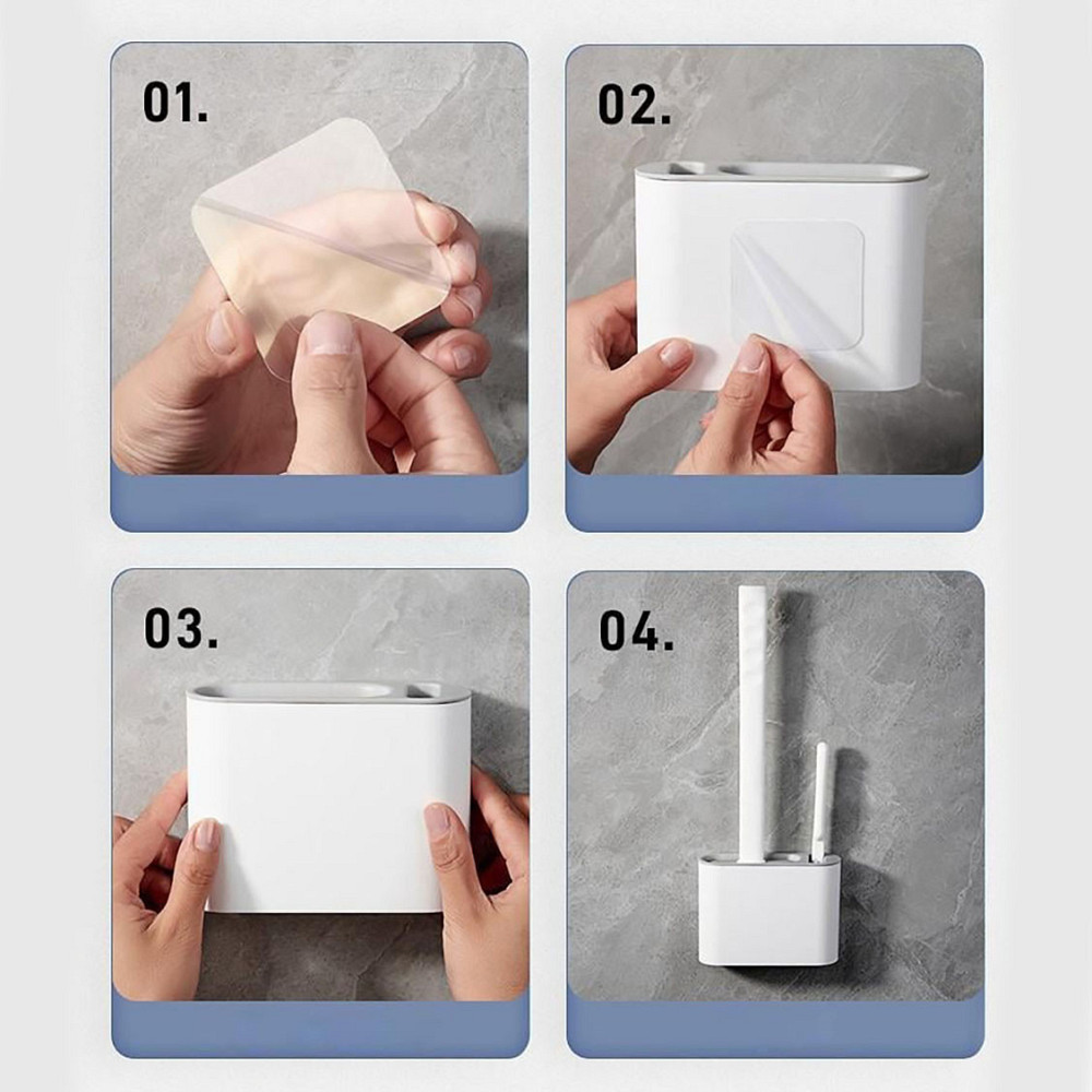 Йоржик для унітазу з гнучкою силіконовою щіткою 2в1 / Набір йоржик і щітка для туалету / Туалетний йоржик Київ - фото 8