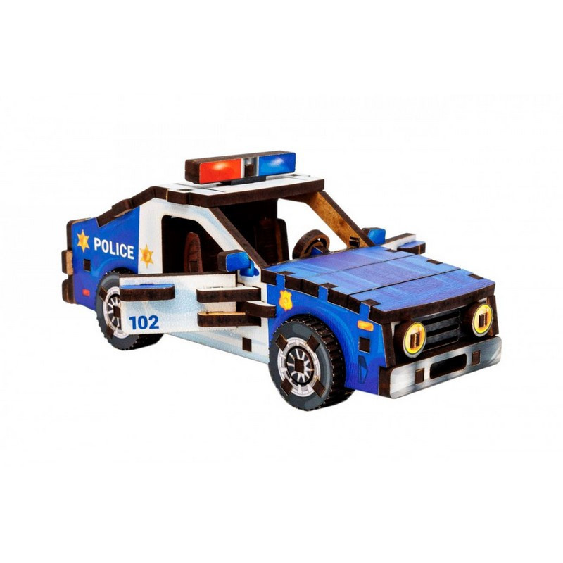 Дерев'яний 3D конструктор "Turbo Police" Puz-00971, 83 деталі Вінниця - фото 8
