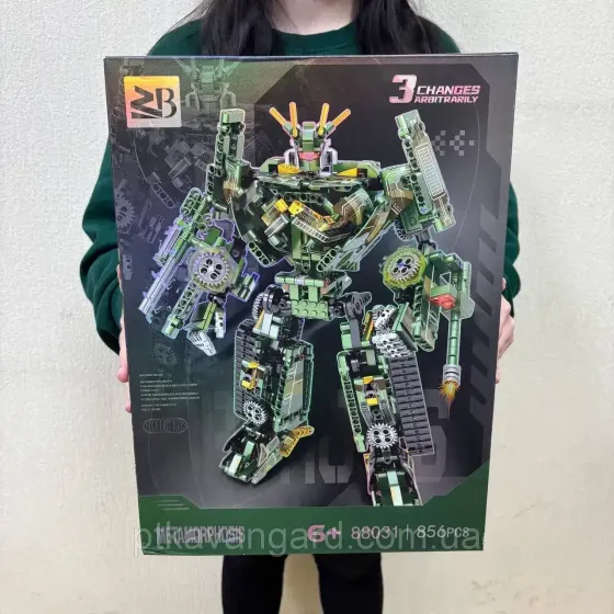 Конструктор 3в1 робот, динозавр, танк 856 деталей, 3 варіанти складання 88031 Хмельницький