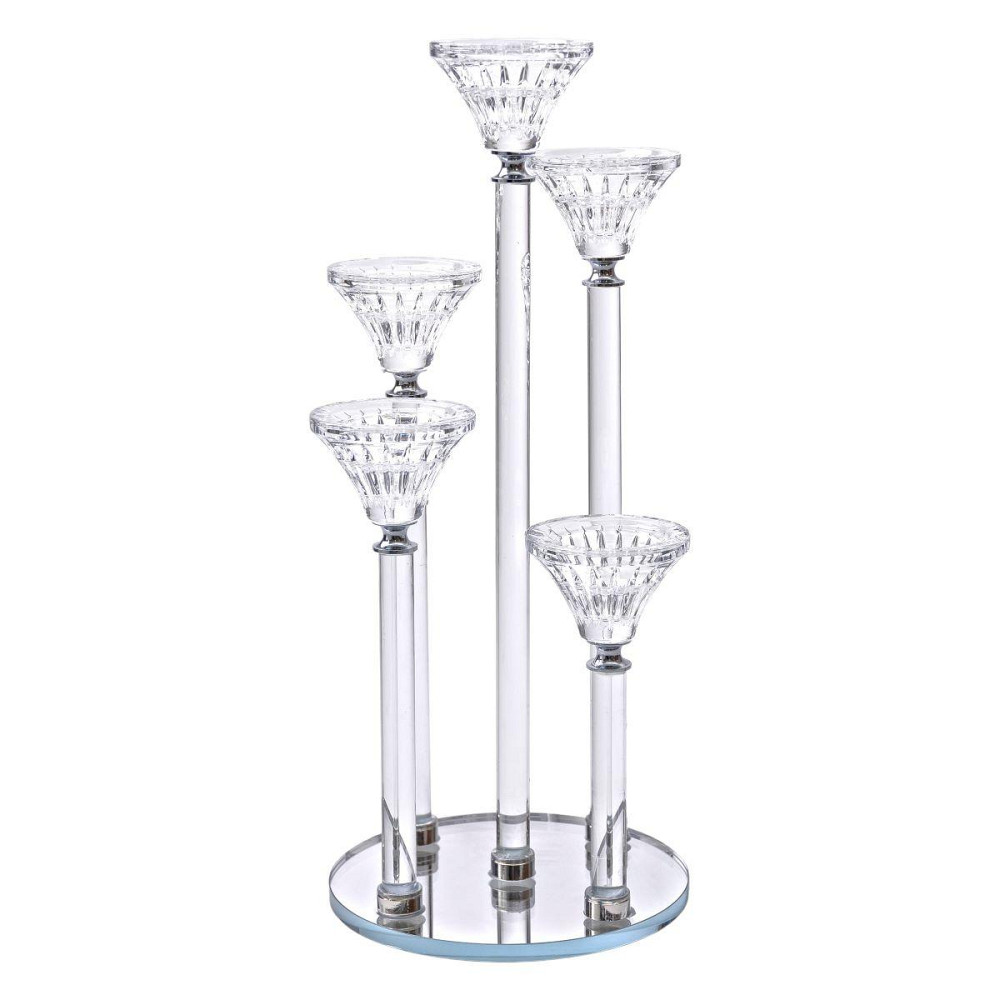 Декоративний скляний підсвічник на 5 свічок Київ - фото 4