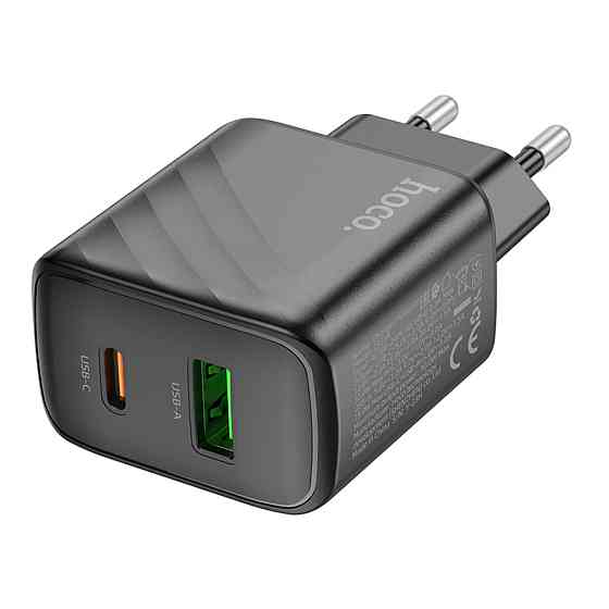 Мережевий зарядний пристрій HOCO CS23A Sunlight dual port PD30W+QC3.0 charger Black (6942007609944 ) Київ