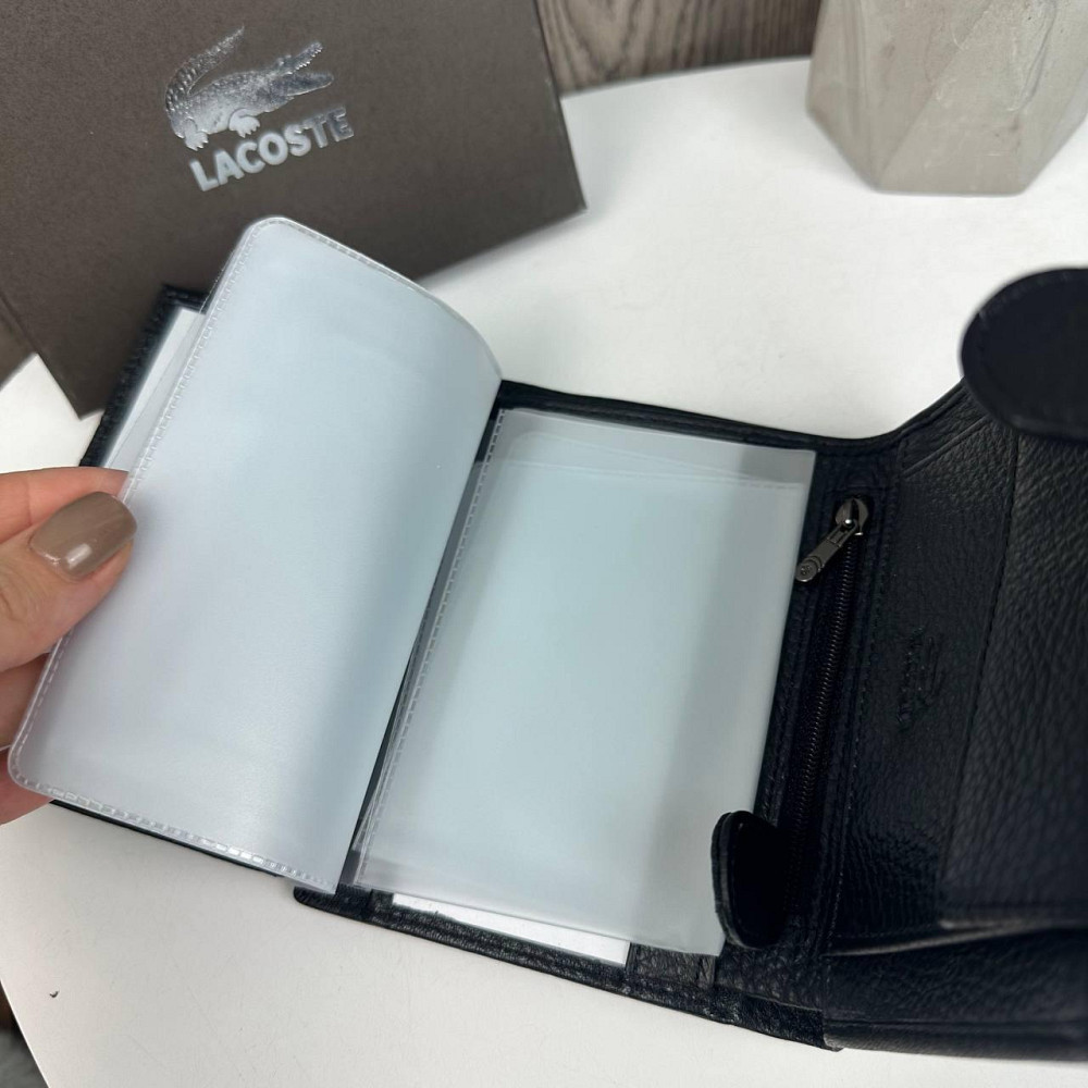 Шкіряний чоловічий гаманець клатч портмоне Lacoste люкс якість стиль Лакоста ( 27875 ) Харьков - изображение 6