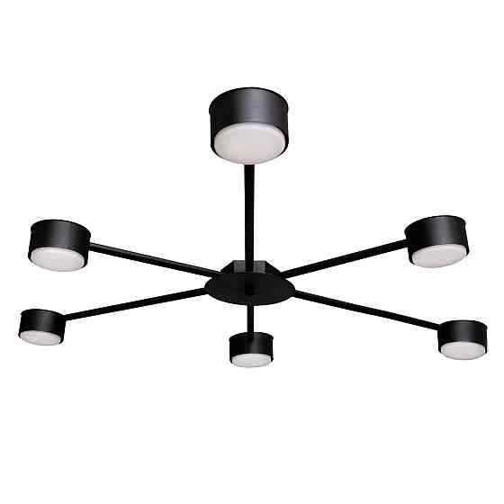 Люстра потолочная MSK Electric Copter на шесть круглых плафонов под лампы GX53 черная NL 8040-6 BK Одесса