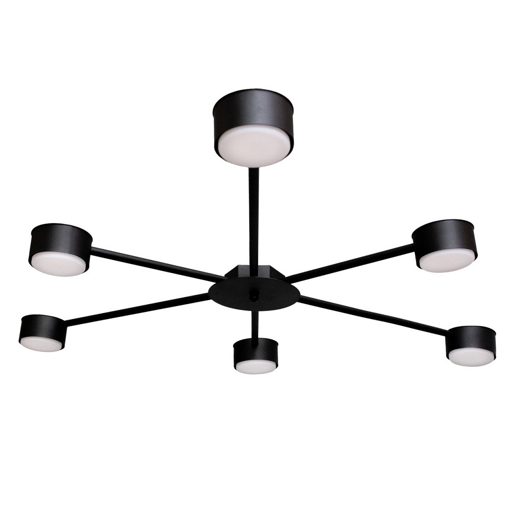 Люстра потолочная MSK Electric Copter на шесть круглых плафонов под лампы GX53 черная NL 8040-6 BK Одесса - изображение 2