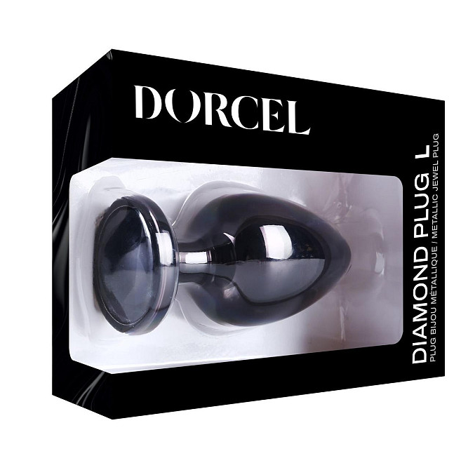 Металлическая анальная пробка с кристаллом Dorcel Diamond Plug Black L Sex Aura Киев - изображение 7