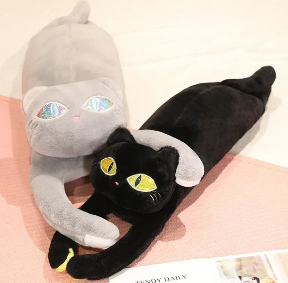 Кот подушка обнимашка 110см серый новый кот батон обнимусь Киев - изображение 5