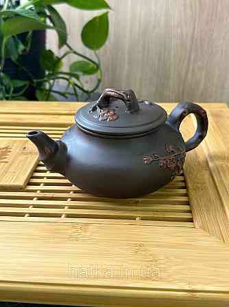 Чайник заварювальний ісинська глина 450 мл "Червоний листя" подарункова коробка Т2509 Київ