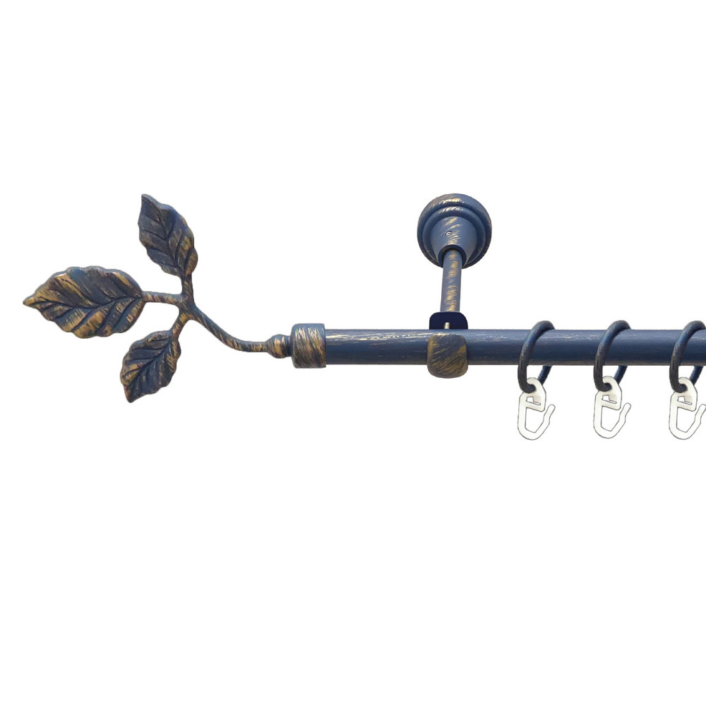 Карниз Orvit Тоскана металевий однорядний відкритий Блакить Золота 16 мм 240 см (00-00009160) Львів - фото 1