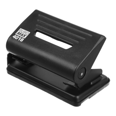 Діркопробивач Buromax пластиковий, до 12 аркушів, 110 х 82 х 65 мм, чорний (BM.4018-01) Вінниця - фото 1