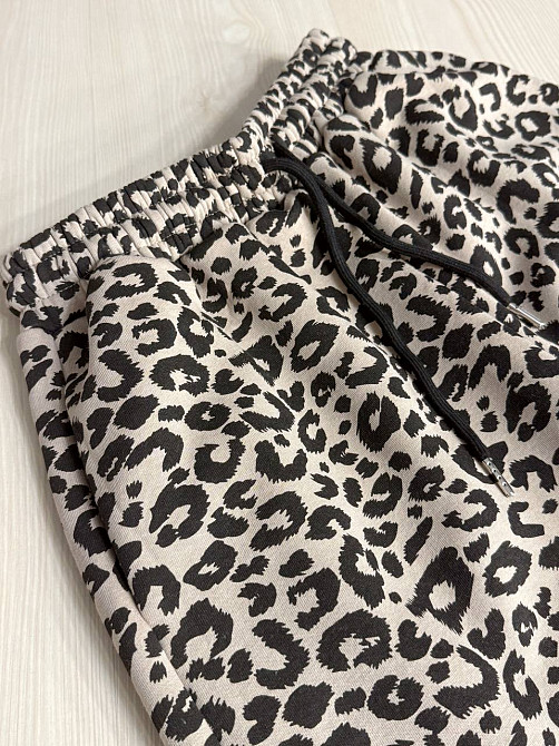 Костюм женский W 9231 леопардовый утепленный флис худи и брюки палаццо коричневый, коричневый, M Киев - изображение 17