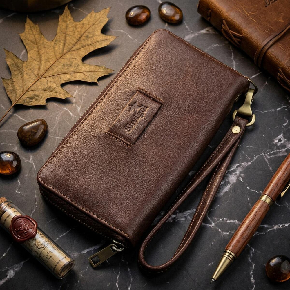 Мужской кожаный клатч для карт купюр и документов SHVIGEL 19124 Коричневый Киев - изображение 7