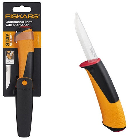 Усиленный Нож для Ремесленника с чехлом-точилкой Fiskars (1023620) Нержавеющая сталь Нововолынск - изображение 1