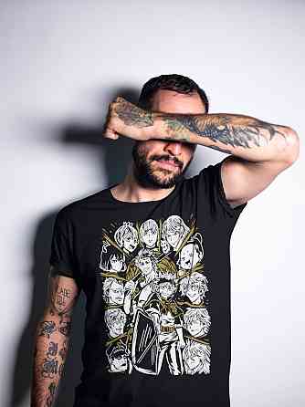 Футболка з аніме принтом Чорна конюшина оверсайз (S/M/L) Чорний AnimeJ0526 Дніпро