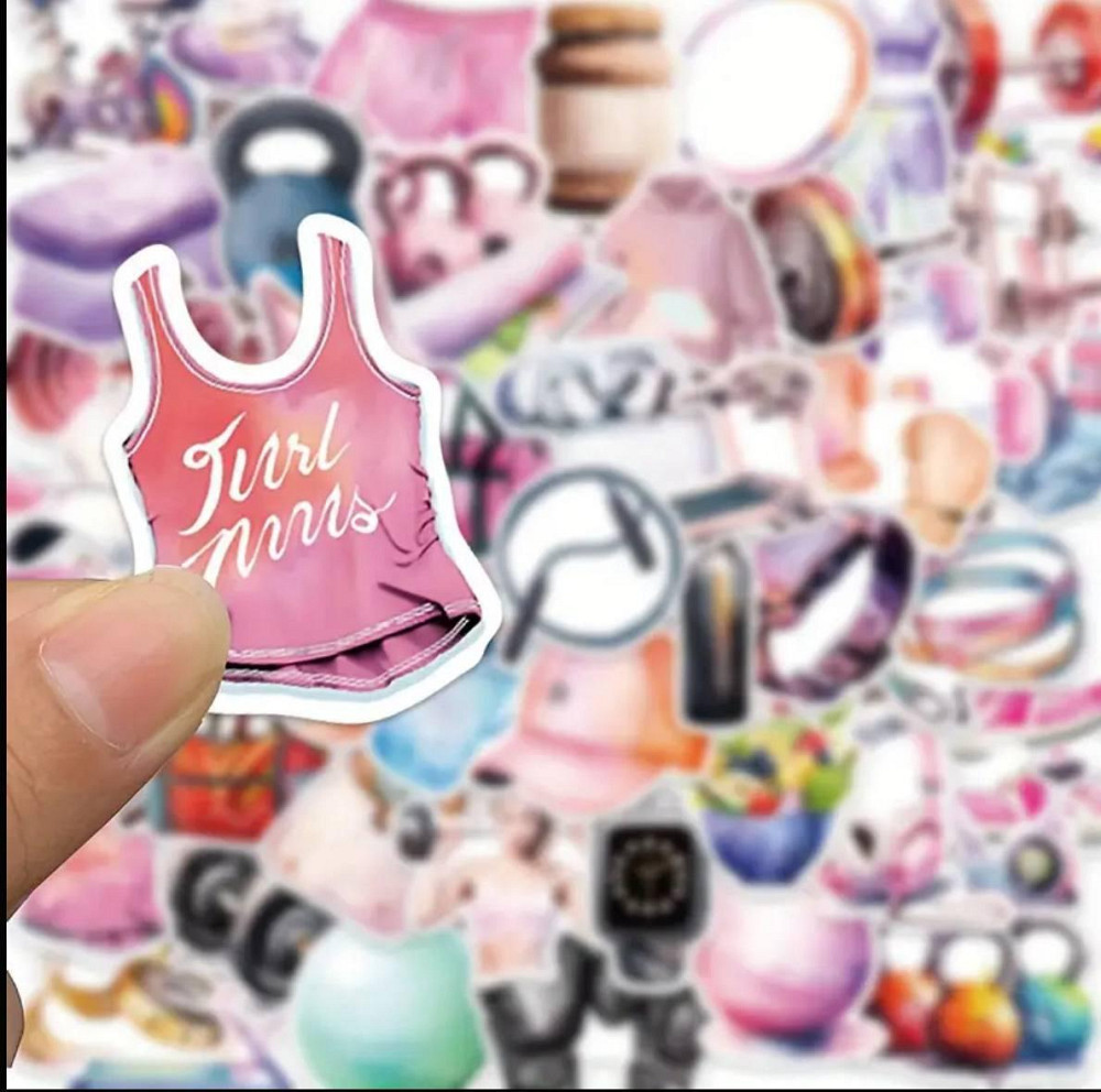 Набір стікерів Фітнес та спорт – 50 шт Київ - фото 3