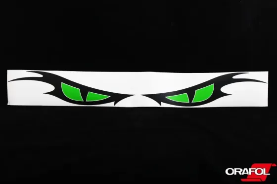 Наклейка на заднее стекло Глаза плоттер зеленые 12*89см Автограф Винница