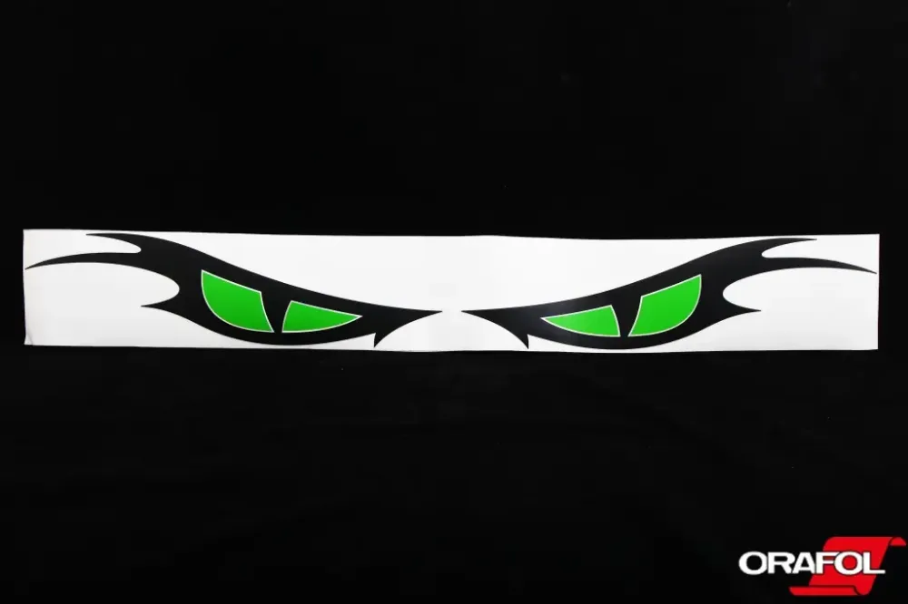 Наклейка на заднее стекло Глаза плоттер зеленые 12*89см Автограф Винница - изображение 1