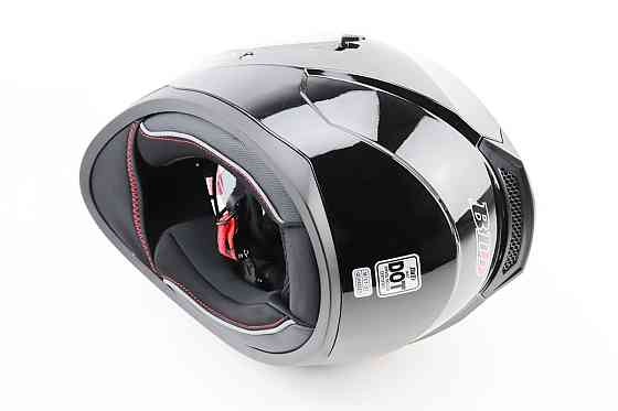 Шолом інтеграл, закритий (сертифікація DOT)+відкидні окуляри BLD-M67 М (57-58см), ЧОРНИЙ глянець Киев