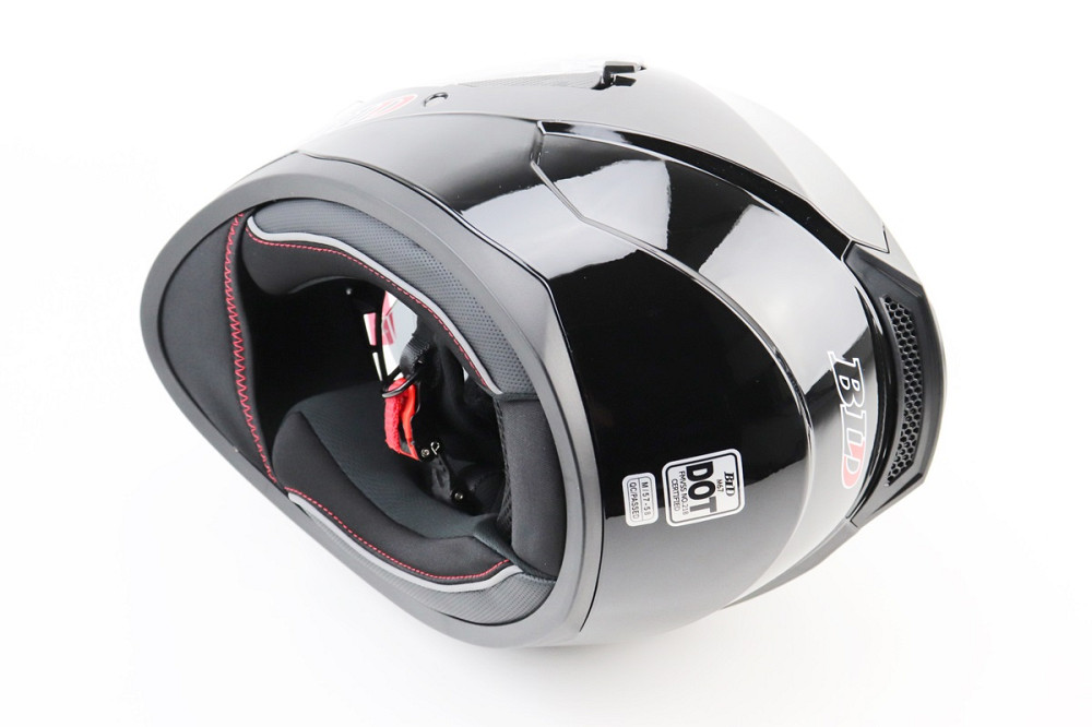 Шолом інтеграл, закритий (сертифікація DOT)+відкидні окуляри BLD-M67 М (57-58см), ЧОРНИЙ глянець Киев - изображение 3