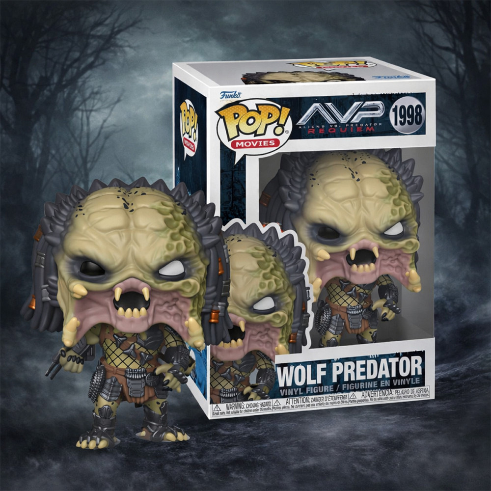 Ігрова фігурка Funko POP! серії Чужі проти Хижака S3 - Хижак (Wolf) (W/CH) Дніпро - фото 4