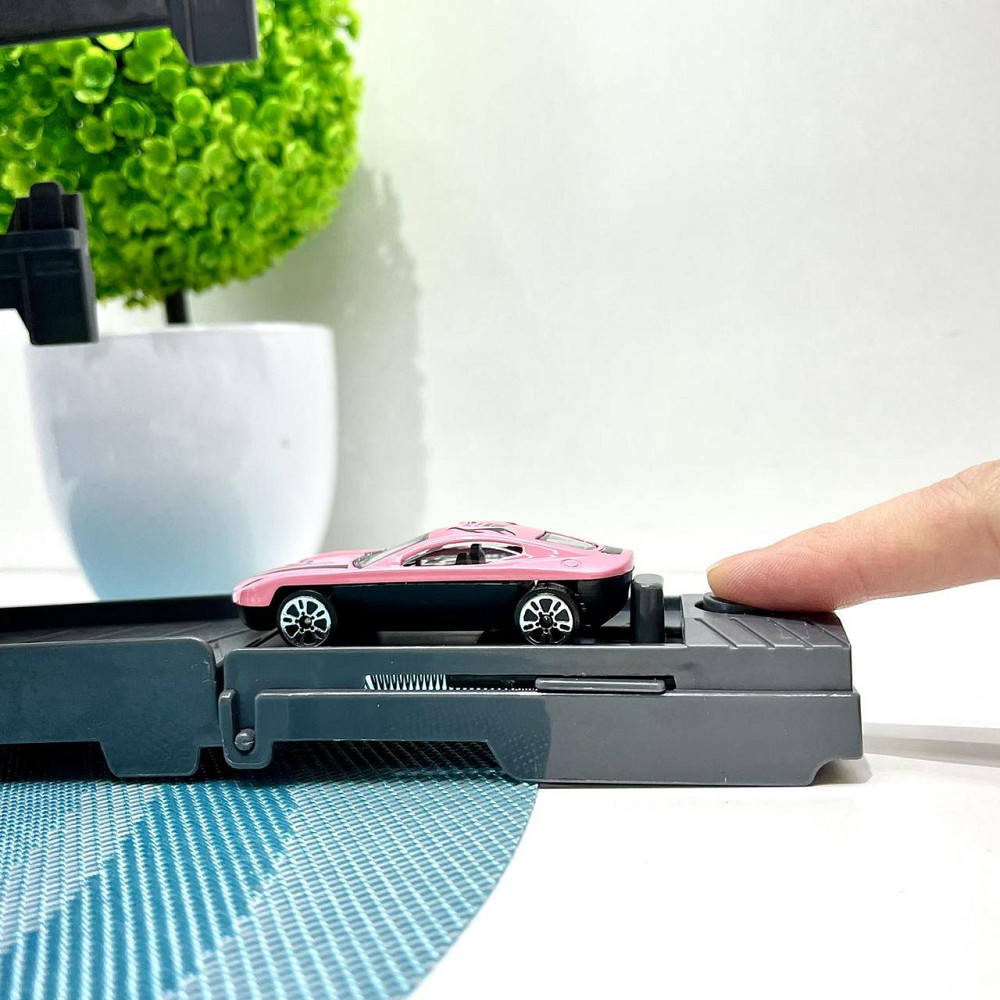 Трейлер-автовоз розкладний з набором машинок 6шт Чорний (K180A10) Чернігів - фото 6