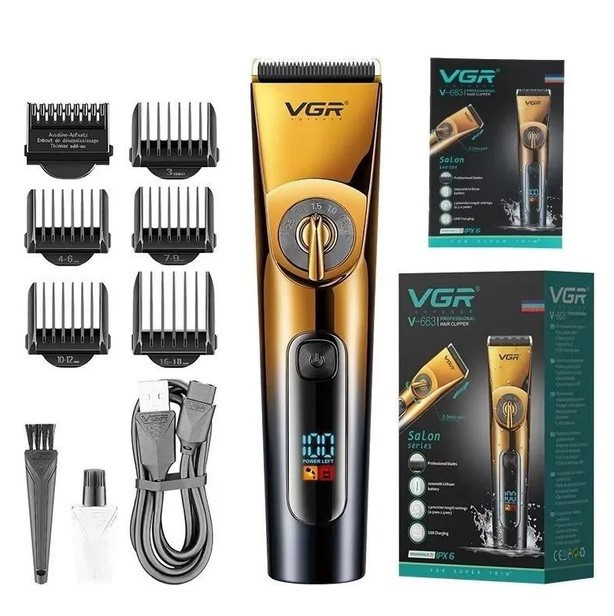 Машинка для стрижки VGR V-663, жовто-чорна Вінниця - фото 4