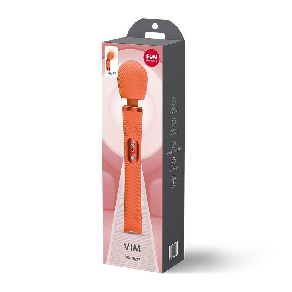 Вібромасажер Fun Factory VIM Vibrating Wand Orange, суперпотужний та легкий, до 6 годин роботи Sex Aura Київ - фото 7