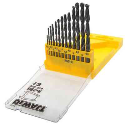 Набор сверл DeWALT HSS-R по металлу, 13шт, d=1,5-6,5мм. (DT5912) Винница