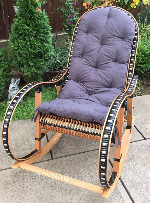 Кресло качалка плетеная с ротанга | кресло-качалка ротанговая | кресло качалка  плетеная с подушкой Киев - изображение 1