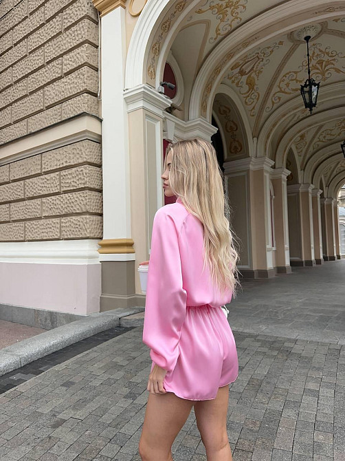 Женский повседневный прогулочный костюм двойка дабл шелк Розовый, 42/44 Одесса - изображение 5