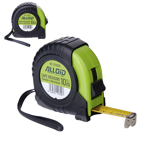 Alloid Base. Рулетка с фиксатором 10м/25 мм, MT-221025 Ковель - изображение 1
