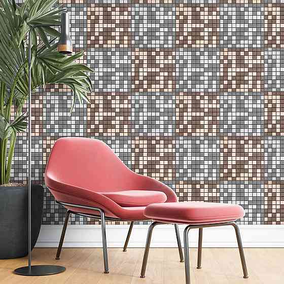 Самоклеющаяся алюминиевая плитка 300х300х3мм Медная мозаика SW-00001157 Днепр