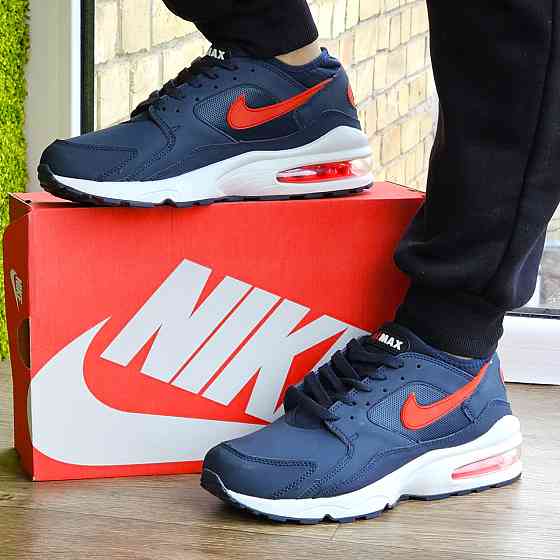 Чоловічі Сині Кросівки Nike Air Max 93 Шкіряні Найк (розміри: 41,42,43,44,45) Відео Огляд Дніпро