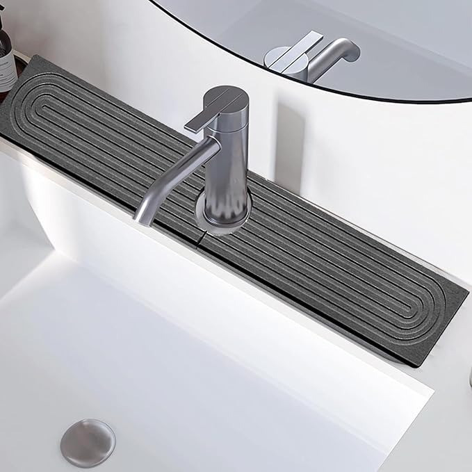 Комплект для душа и ванной комнаты коврик для ног,накладка-коврик на раковину,подставка цвет тёмно-серый Каменец-Подольский - изображение 7