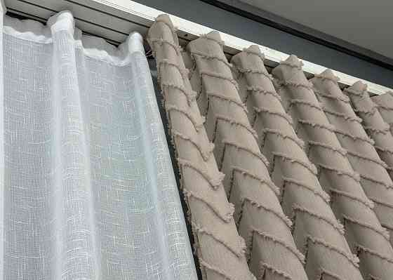 Шторная ткань Лен Букле цвет тауп 1809ш Киев