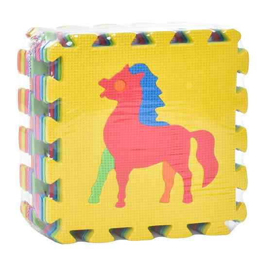 Дитячий килимок Мозаїка "Тварини" M 0376-1, 10 деталей, EVA, 30х30 см Вінниця