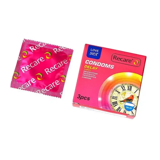 Презервативи Recare Delay Candy Condoms 3 шт, пролонгувальний ефект, цукерковий аромат Львів