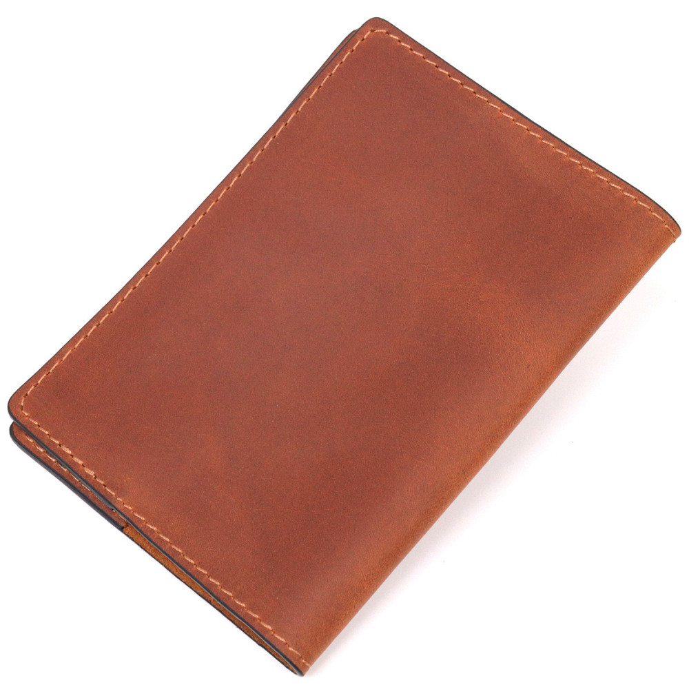 Интересная обложка на паспорт из винтажной кожи Светло-коричневая (GRANDE PELLE) Киев - изображение 6