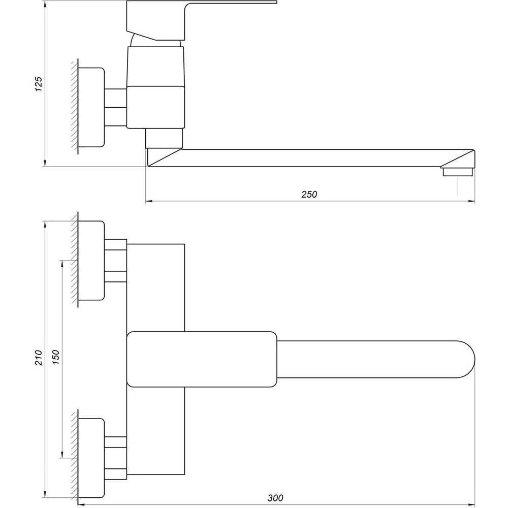 Змішувач для кухні зі стіни DOMINO MALIBU DMM-104 (000022576) Київ - фото 6
