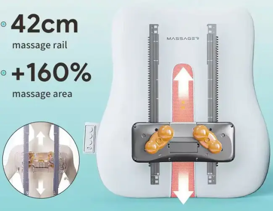 Массажная подушка для спины и поясницы Benbo R16-lux (роликовый массаж, подогрев) Винница