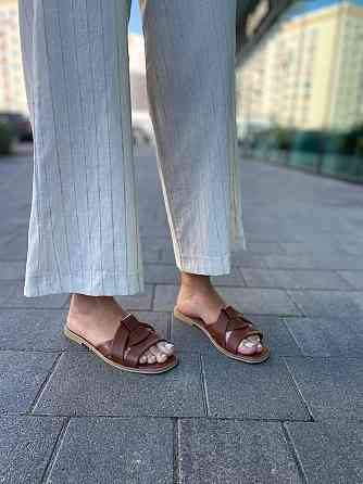 Jasmine Зручні шльопанці жіночі, натуральна шкіра, коричневі на низькому ходу Jasmine 405 р. 35 Коломыя