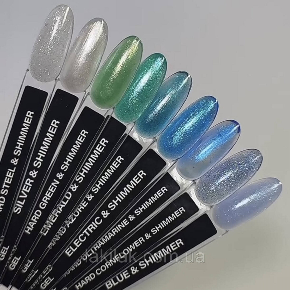 Гель для нарощення нігтів D.I.S Nails HARD Shimmer Emerald 28мл Херсон - фото 1
