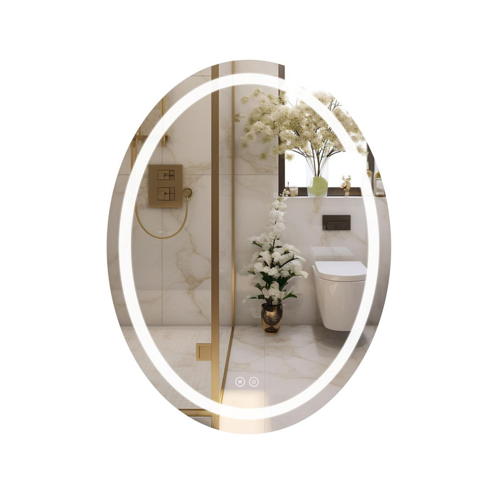 Дзеркало Qtap Mideya (DC-F801) 600х800 з LED-підсвіткою Touch, з антизапотіванням, димером QT2078F801W Київ - фото 1