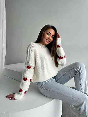 Жіночий стильний оверайз светр акрил/вовна Одеса