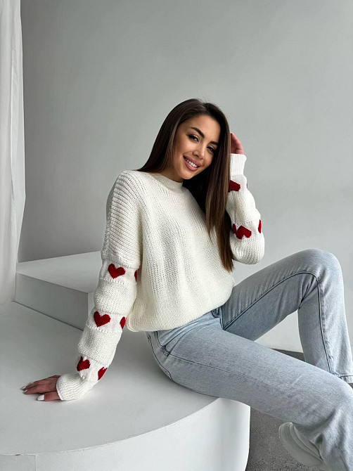 Женский стильный оверайз свитер акрил/шерсть Одесса - изображение 5