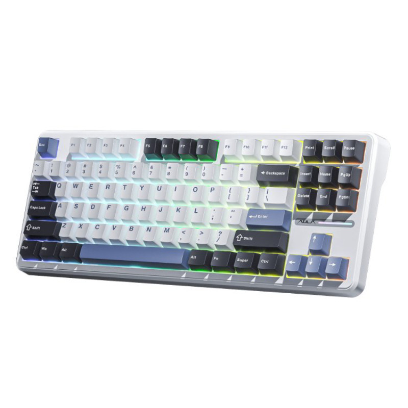 Клавіатура бездротова Aula F87 Gasket Greywood V3 switch White (6948391208602) ( Білий ) Харьков - изображение 3