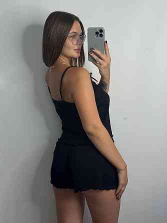 Женский комплект для дома и сна Черный XS-S Харьков