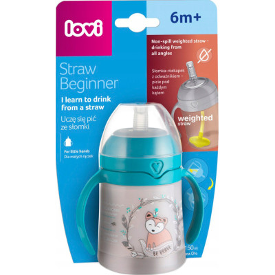Поильник-непроливайка Lovi Indian Summer с трубочкой и утяжелителем 150 мл (35/362) Винница - изображение 4
