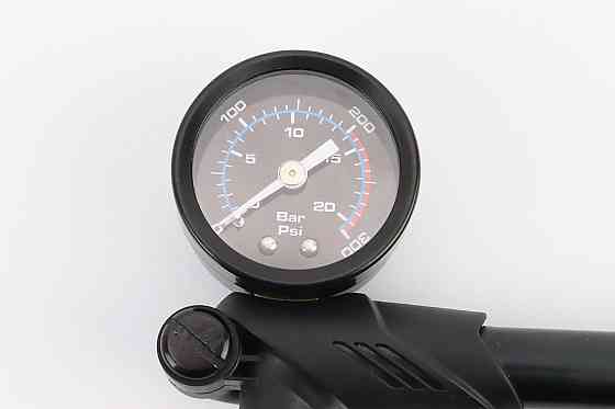 Насос алюмінієвий високого тиску 300 psi/20 bar з манометром, для повітряних амортизаторів і виделок, чорний 2728 Киев